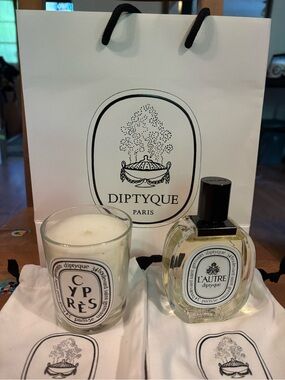 diptyque White & Black L'Autre Eau de Parfum with Cypres Candle